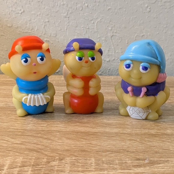Playskool Other - VTG 80s Playskool Glo Friends 3" Finger Puppets Lot of 3 Cricket Snugbug Spider